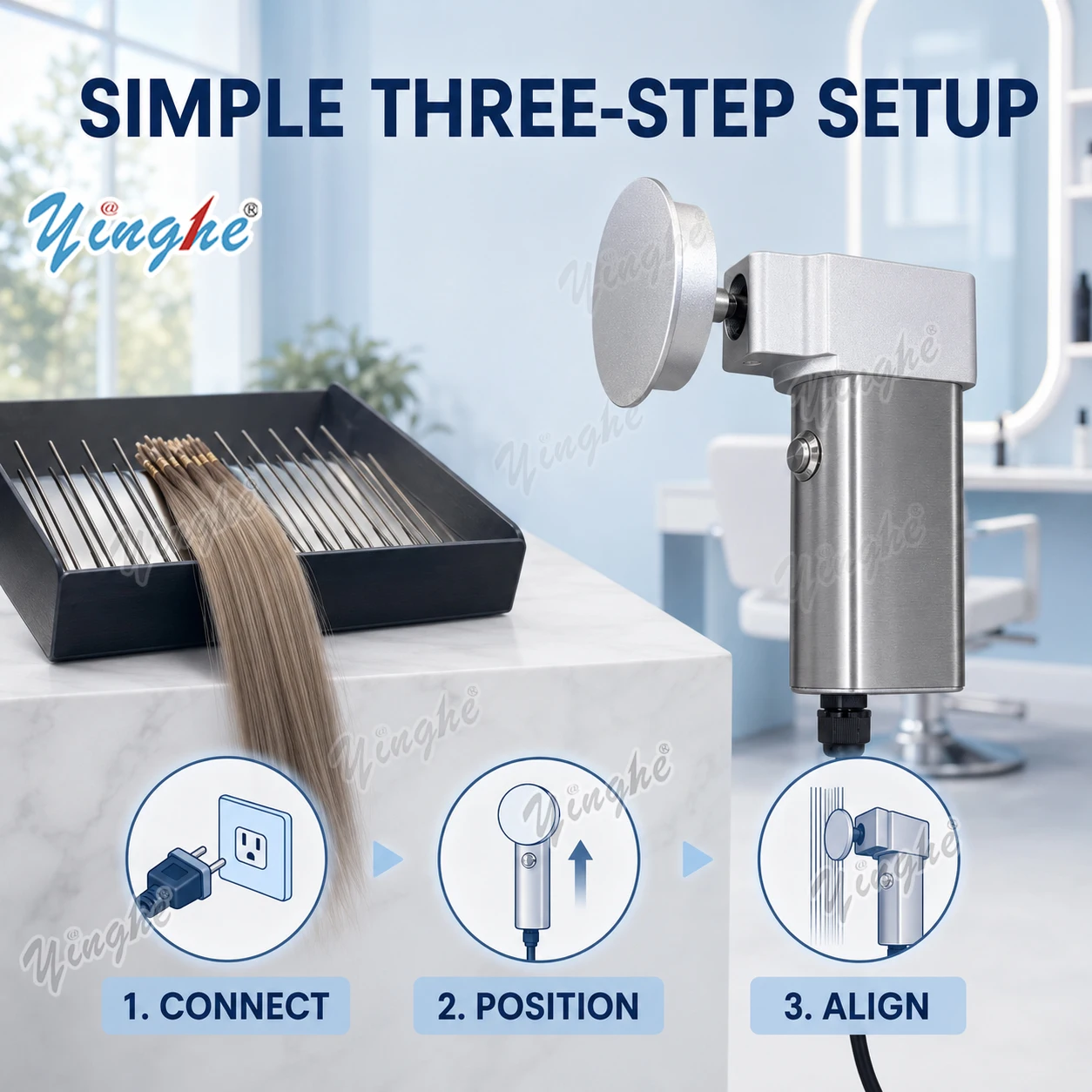 Hair Straightener - Upgraded Auto Hair Aligner,Slider Pro Hair