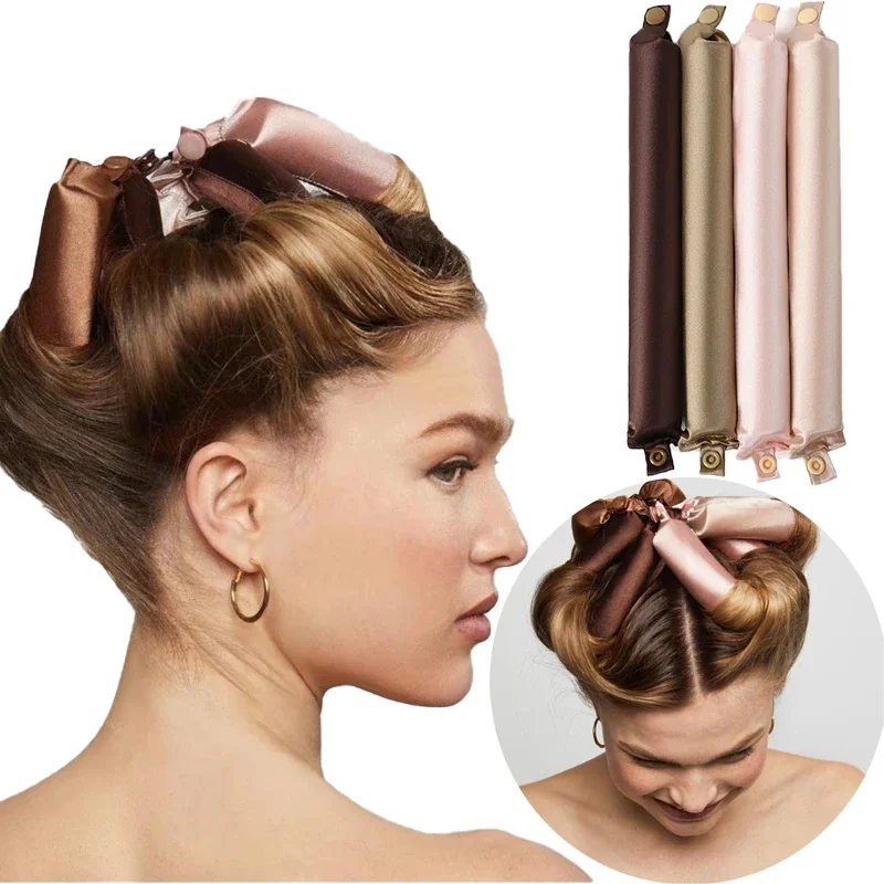 Heatless Hair Curlers Satin Cu - đánh giá và giá Hair Curling Wand