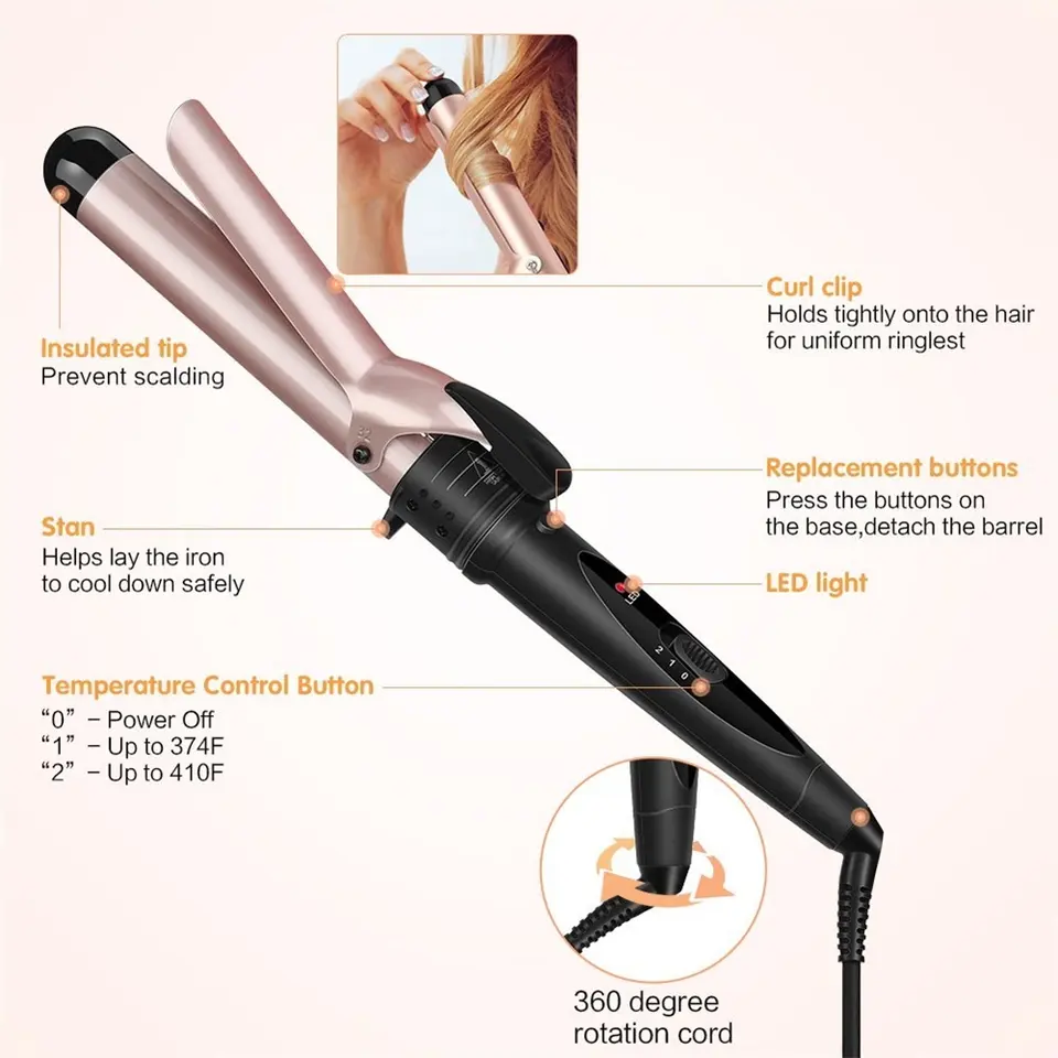 Professional Salon Hair Curler - đánh giá và giá Hair Curling Wand