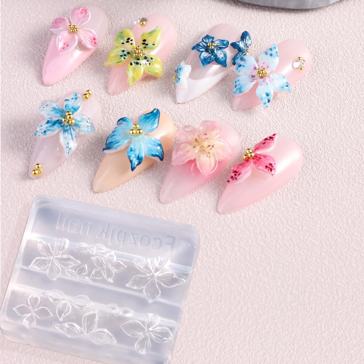 3D Silicone Flower Nail Carvin - đánh giá và giá Nail Art Stamping Kit