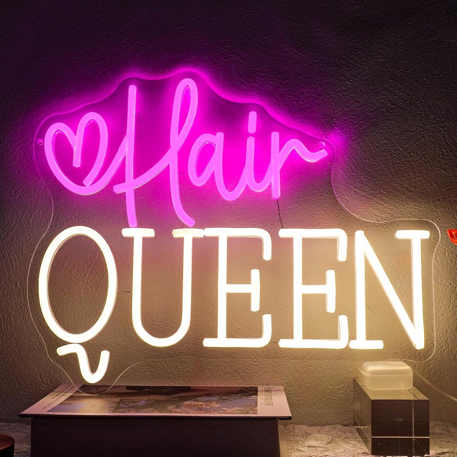 Hair Queen Neon Sign Dimmable  - đánh giá và giá Beauty Queen Makeup Studio