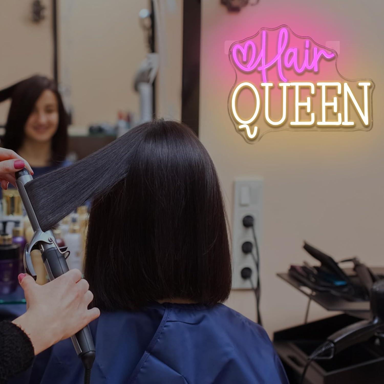 Hair Queen Neon Sign Dimmable  - đánh giá và giá Beauty Queen Makeup Studio