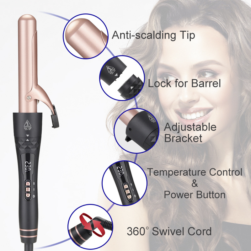 5 in 1 Interchangeable Curling - đánh giá và giá Hair Curling Wand