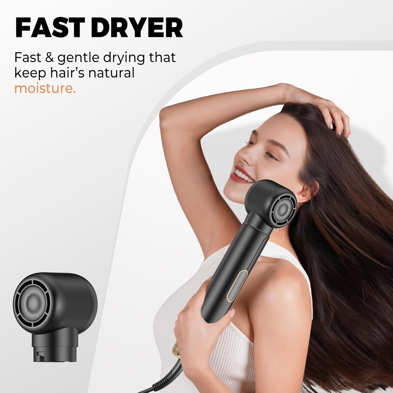5 in 1 Blow Dryer Brush, Upgra - đánh giá và giá Hair Curling Wand