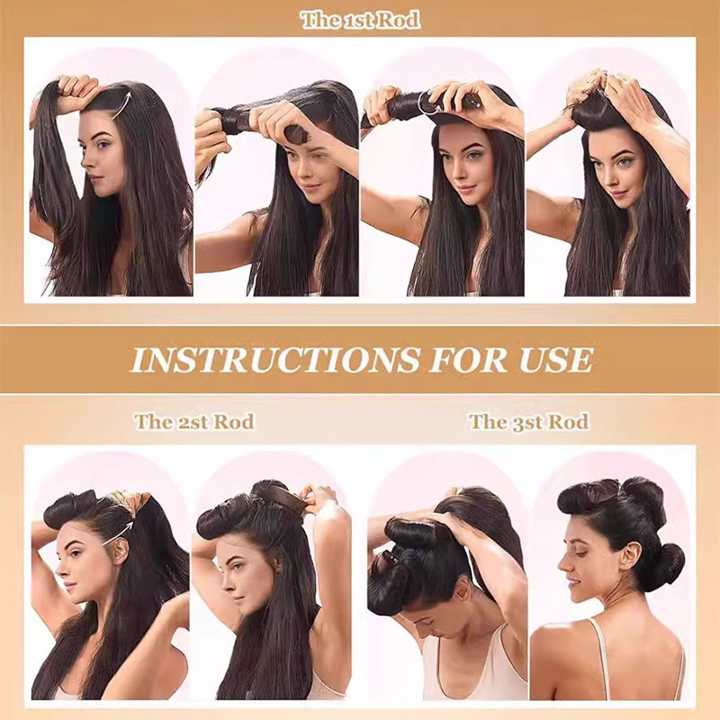 3/4pcs No Heat Hair Rollers He - đánh giá và giá Hair Curling Wand