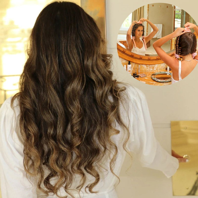 Phụ Nữ Heatless Curling Rod He - đánh giá và giá Hair Curling Wand